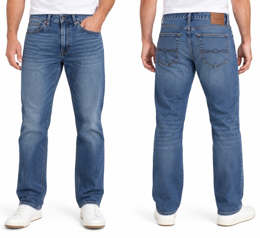 Lucky Brand 410 Athletic Straight Jeans Mens 32x30 Blue Medium Wash Stretch